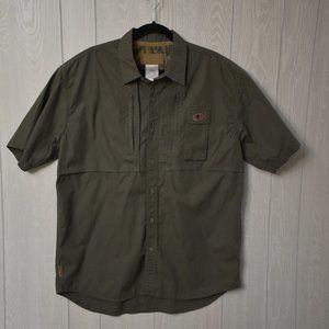 Mossy Oak XL short sleeve vented button up hunting shirt